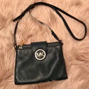 MICHAEL Michael KORS Navy with Gold Crossbody Bag